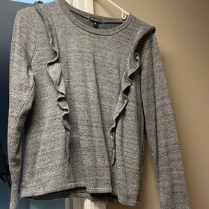Ruffle Grey Sweatshirt